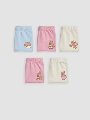 Lc Waikiki Yeni Sezon Kız Çocuk Baskılı Boxer 5'li