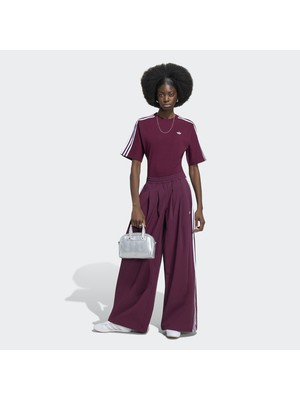 Adidas Pleated Tp Kadın Bordo Eşofman Altı.-