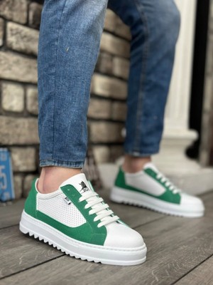 Beskar BA0323 Boa Beyaz Deri Spor Erkek Ayakkabı – Kaymaz Taban