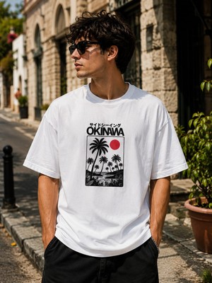 Montree Erkek Oversize Baskılı %100 Pamuk T-Shirt