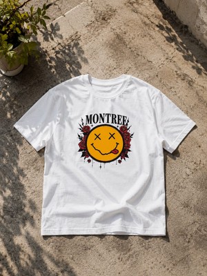 Montree Erkek Oversize Baskılı %100 Pamuk T-Shirt