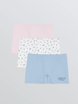 Lc Waikiki Yeni Sezon Çiçekli Kız Çocuk Boxer 3'lü