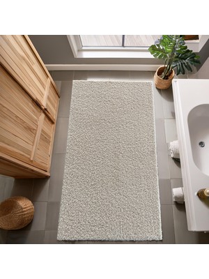 Empressco Yıkanabilir Kaymaz Banyo Halısı, Bej, 75X110CM, Konfor ve Güvenliğin Tadını Çıkarın