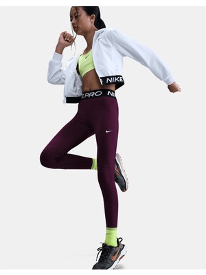 Nike Pro Dri-Fıt Kız Çocuk Bordo Spor Taytı | DA1028-610