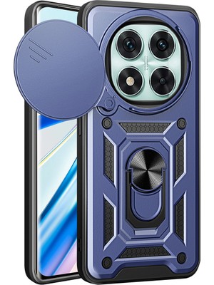 Fırsatkolik Redmi Note 14 Pro 5g Kılıf Pars Lens Yüzüklü Silikon - Lacivert