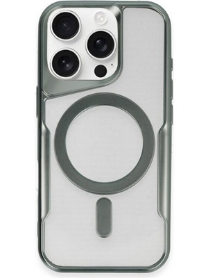 Fırsatkolik iPhone 14 Pro Max Kılıf Boyi Magsafe Silikon Kapak - Yeşil
