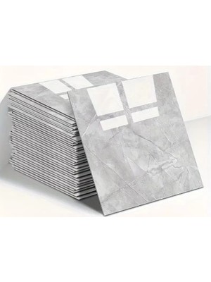 Mudanis Gri Mermer Desen Duvar Sticker (30*30)