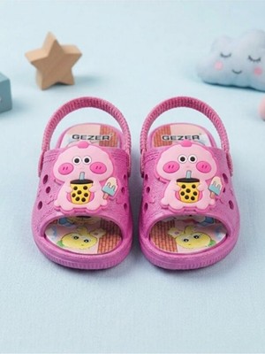 Gezer 15025 Kız Bebe Islak Zemine Uygun Havuz Plaj Terlik-Sandalet