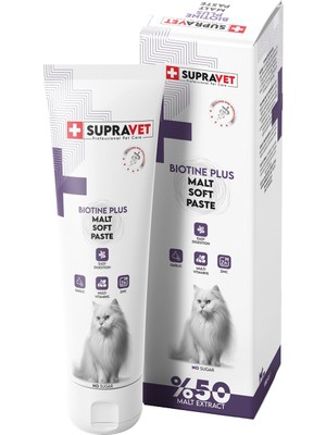 Supravet Biotine Kediler Için Tüy Sağlığı Güçlendirici Malt Paste 100 gr