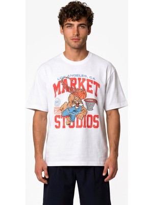 Market Ballin Bobcat Erkek Beyaz T-Shirt.wht