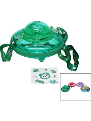 Mayf Ufo Modeli Renkli Mika Kristal Suluk Matara Pipetli - Taşıma Askılı 550ML ( Herhangi Bir Renk  Gönderilir ) (5332)