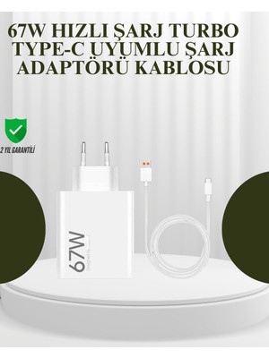 Miyango 67W Güçlü Şarj Adaptörü ve Turbo Kablo Uzun Ömürlü Dayanıklı Tasarım - ETC3050-7084