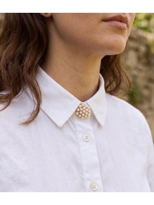 Miyango Incili Model Düğme Veya Manşet Broşu 5886 - ETC6173-8559