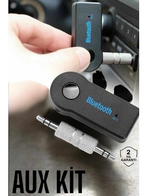 Miyango Kablosuz Bluetooth Aux Araç Kiti Siyah Hafıza Kartlı - ETC6187-2967