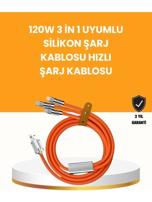 Miyango Çoklu Cihaz Dostu 120 W Hızlı Şarj Kablosu – Tek Kablo ile Her Cihaz Elinizi - ETC9287-4559