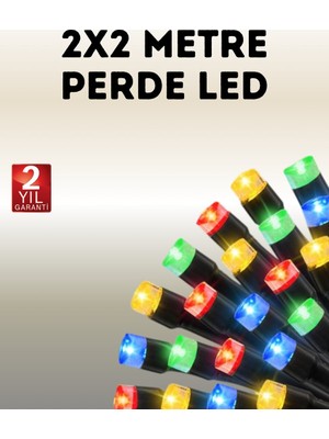 Akıllı Durak Taşınabilir Pil Ile Çalışan LED Işık – 2x2 Metre Perde Modeli