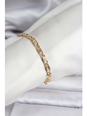 Miyango 14K Gold Renk Kaplama Zincir Model cm Kadın Bileklik 5886 - ETC2141-4630
