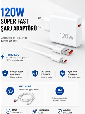 Miyango Turbo 120W Hızlı Şarj Cihazı Type-C Kablolu - ETC6020-2843