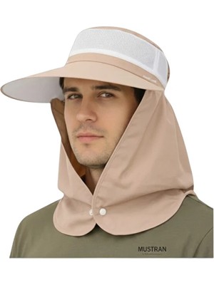 Mustran Unisex Güneş Korumalı Geniş Siperli Ense Korumalı Yazlık Güneş Şapkası Plaj Tarla Günlük Yürüyüş