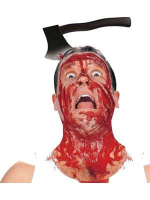 Mayf Kafaya Saplanmış Halloween Kanlı Balta Şaka Tacı (5332)