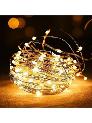 Mayf Sarı Peri LED Flaşlı Işık – 3 Metre Dekoratif Oda ve Organizasyon Aydınlatması (5332)