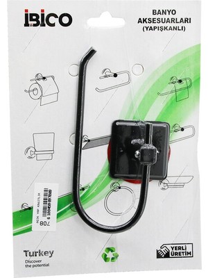 Mayf Siyah   Metal   Açık Wc  Kağıtlık  Yapışkanlı Montaj  BNY-708 (5332)