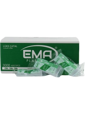 Ema Plast Şeffaf Kristal Plastik Çatal - 3000 Adet | Pratik, Dayanıklı ve Hijyenik [60 Adet 50'li Paket]