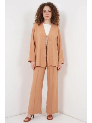 Moda Molası Kadın Kimono Bisküvi Ikili Takım