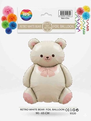 RPS Papyonlu 90×65 cm Krem Ayı Folyo Balon