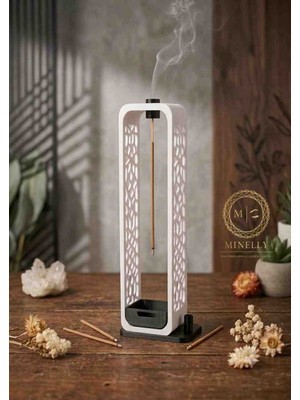 Minelly Modern Askılı Tütsülük | Dekoratif Tütsü Standı | 3D Baskı Tütsü Tutucu | Tütsülük | Meditasyon, Yoga ve Ev Dekoru İçin Tütsü Aksesuarı