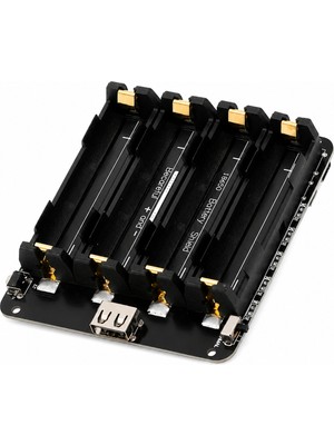 OEM 4'lü Anahtarlı 18650 Lityum Pil Yuvası V8 – Micro USB & Type-C Şarj Girişli