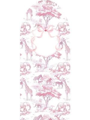 Nice Events Pembe Safari Temaliı Arka Fon ve Isimlik 180X75