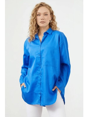 FullaModa Tek Cepli Oversize Gömlek