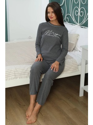 FullaModa Magic Baskılı Büyük Beden  Pijama Takımı