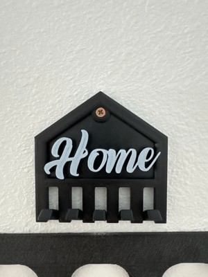 Printona Home Dekoratif Duvar Anahtarlığı Askısı Ev Hediyesi Modern Antre Düzenleyici 5 Kancalı