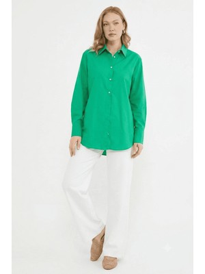 FullaModa Basic Oversize Gömlek
