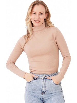 FullaModa Basic Balıkçı Yaka Bluz