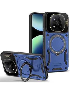 Fırsatkolik Redmi Note 14 Pro 5g Kılıf Joy Lens Standlı Kapak - Lacivert