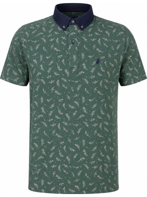 Trender 679 Kot Yaka Yeşil Erkek Polo Yaka T-Shirt 26YK37000018