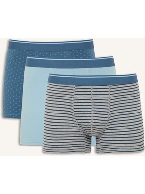 DeFacto Regular Fit Baskılı 3'lü Boxer I1455AX26SP