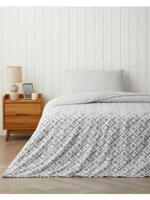 English Home Symetra Kolay Ütülenir Tek Kişilik Nevresim Takımı 160X220 cm Gri