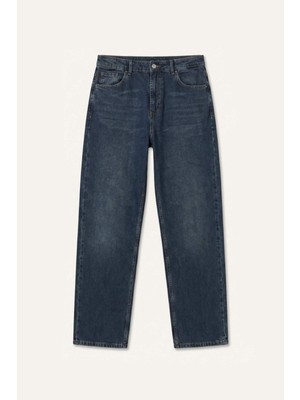 DeFacto %100 Pamuk Baggy Fit Lacivert Pantolon I3390AX26HS
