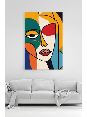 HonataDizayn Modern Soyut Kadın Figürlü Dekoratif Salon Duvar Kanvas Tablo