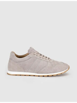 Cabani Gri Süet Hakiki Deri Kadın Sneaker