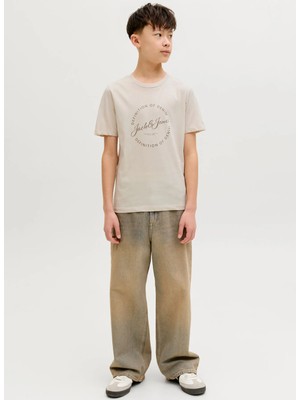 Jack & Jones Taş Erkek Çocuk Baskılı T-Shirt 12289115