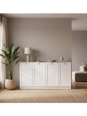 Sarmobi Terra Konsol 160X80X43 Beyaz - Modern Tasarım