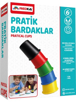 Redka Pratik Bardaklar Akıl Oyunu 30 Adet Renkli Plastik Bardak