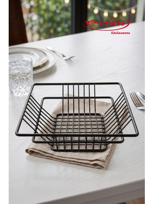 EVREN MUTFAK Kare Hamburger Sepeti Sepeti 15X15 Cm, Horeca Patates Kızartma Ekmek Sunum Sepeti 15X15 cm