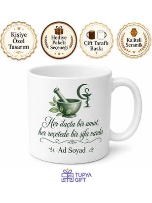 Tupya Gift Eczacı Olanlara Eczane Açılışı Şifa Kapısı Hayırlı Olsun Hediye Kupa Bardak