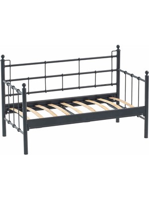 Unimet Lalas Dk Metal Sofa Sedir 70x140 İkili Koltuk Siyah (Mindersiz)